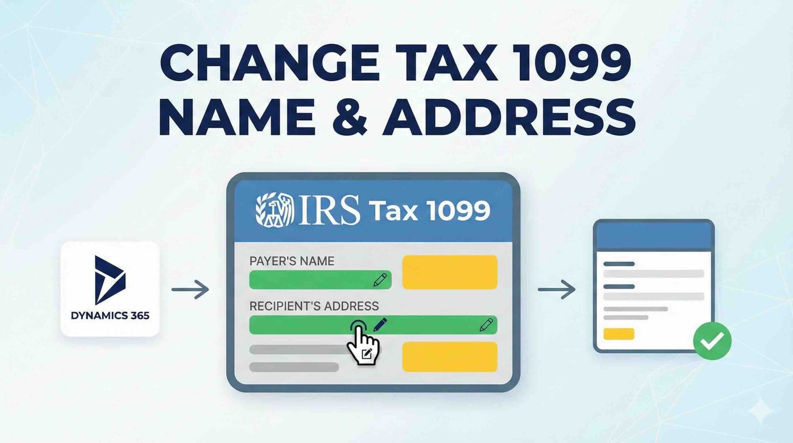 Change Tax 1099 name and address