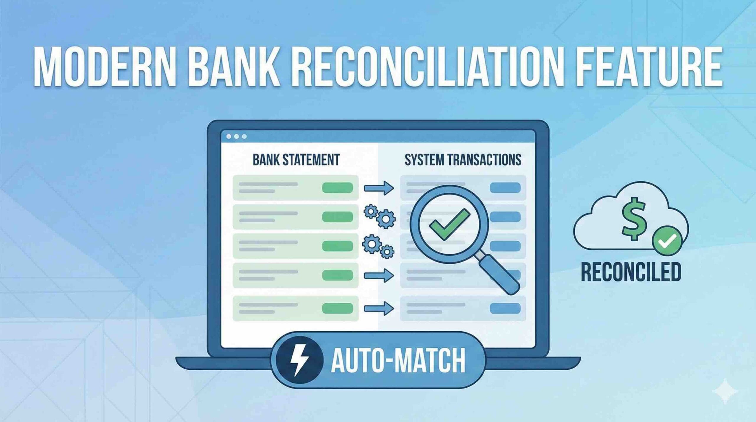 Modern Bank Reconciliation feature